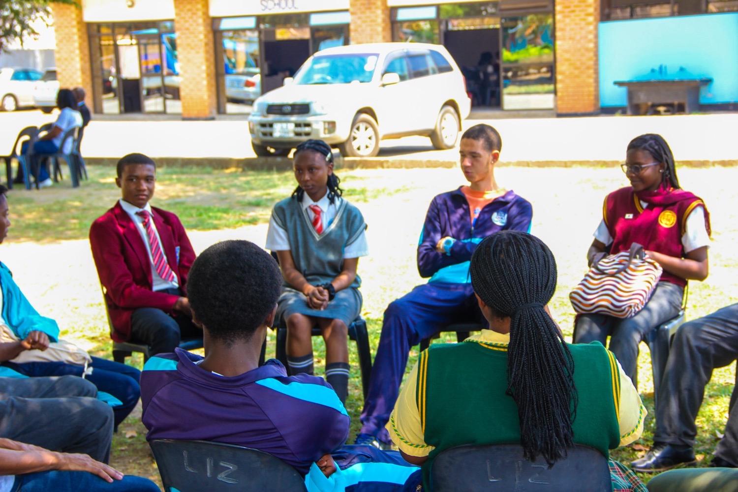 Crested Crane Academy pupils taking part in campus activities